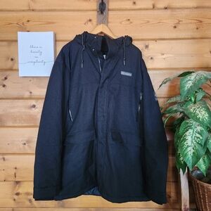 Columbia Boundary Bay Parka Jacket Zip Hooded Waterproof Coat Hiking Plus Sz XXL